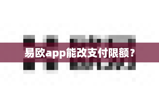 易欧app能改支付限额？-第1张图片-易欧app-全球最大的比特币交易所【官方网站】