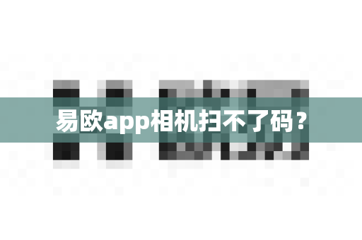 易欧app相机扫不了码？-第1张图片-易欧app-全球最大的比特币交易所【官方网站】
