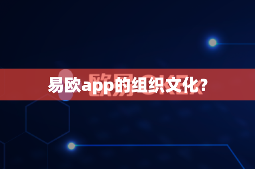 易欧app的组织文化？