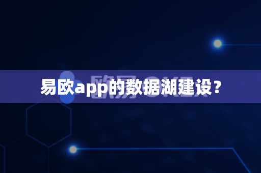 易欧app的数据湖建设？