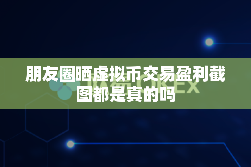 朋友圈晒虚拟币交易盈利截图都是真的吗-第1张图片-易欧app-全球最大的比特币交易所【官方网站】 朋友圈晒虚拟币交易盈利截图都是真的吗-第1张图片-易欧app-全球最大的比特币交易所【官方网站】