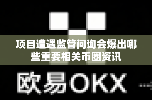 项目遭遇监管问询会爆出哪些重要相关币圈资讯-第1张图片-易欧app-全球最大的比特币交易所【官方网站】 项目遭遇监管问询会爆出哪些重要相关币圈资讯-第1张图片-易欧app-全球最大的比特币交易所【官方网站】