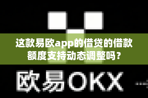 这款易欧app的借贷的借款额度支持动态调整吗？