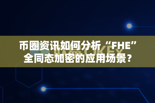 币圈资讯如何分析“FHE”全同态加密的应用场景?-第1张图片-易欧app-全球最大的比特币交易所【官方网站】 币圈资讯如何分析“FHE”全同态加密的应用场景?-第1张图片-易欧app-全球最大的比特币交易所【官方网站】