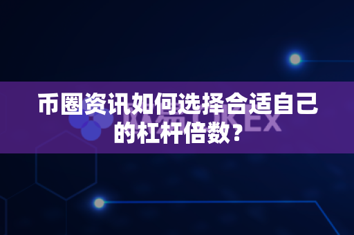 币圈资讯如何选择合适自己的杠杆倍数？-第1张图片-易欧app-全球最大的比特币交易所【官方网站】