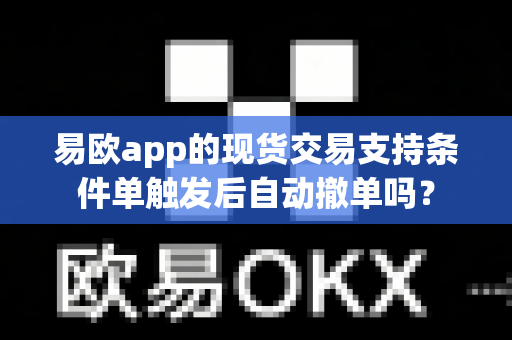 易欧app的现货交易支持条件单触发后自动撤单吗?-第1张图片-易欧app-全球最大的比特币交易所【官方网站】 易欧app的现货交易支持条件单触发后自动撤单吗?-第1张图片-易欧app-全球最大的比特币交易所【官方网站】