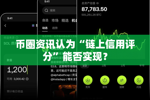 币圈资讯认为“链上信用评分”能否实现？-第1张图片-易欧app-全球最大的比特币交易所【官方网站】